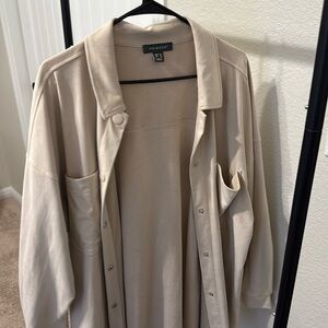 Oversized suede Shacket